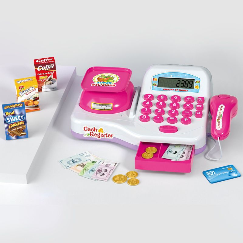 Barbie Cash Register Checkout Counter And Electric Cashier Computer Toys
