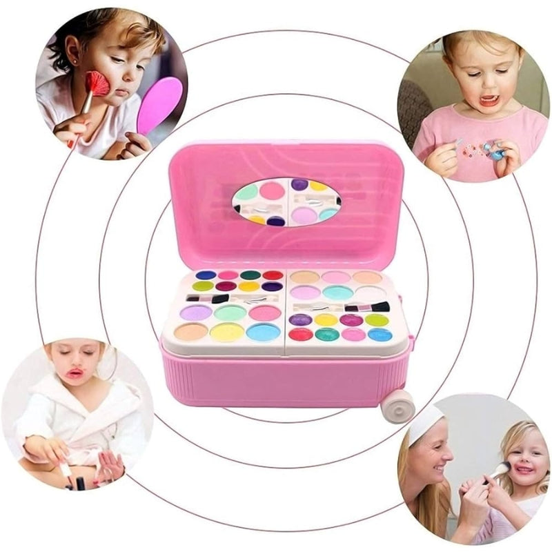 Makeup Palette and Nail Art Kit With Portable Briefcase For Girls