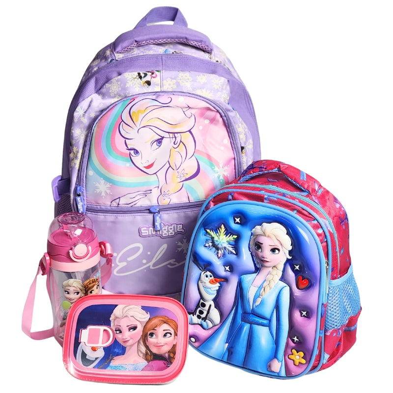 Frozen Themed School Deal For Kids (Backpack - Lunch Bag/Box & Bottle)