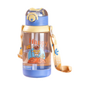 Space Transparent Water Bottle With Soft Silicon Slipper For Kids