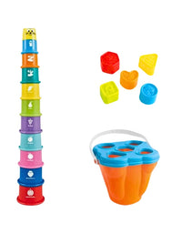 Early Education Shape Sorting & Stacking Cup Toy For Kids
