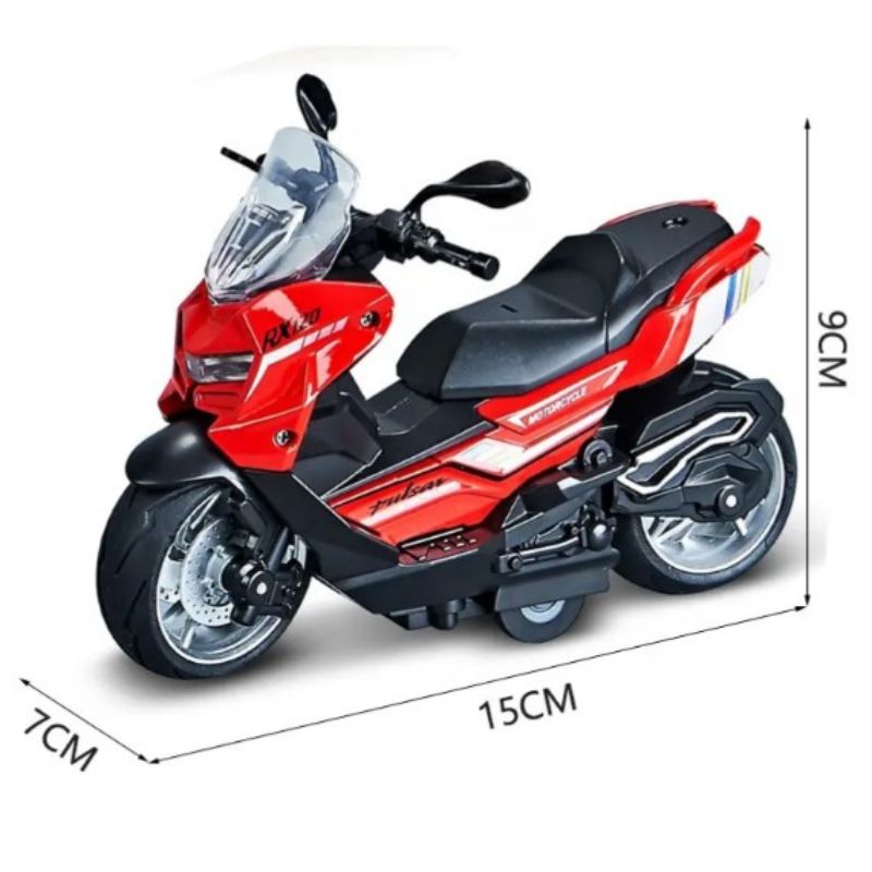 Die-Cast Classic Scooty With Dazzling Lights And Roaring Sounds toy