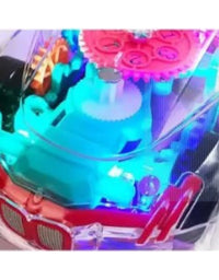 Transparent Electric Police Car With 3D Flashing Light And Music For Kids
