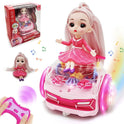 Remote Control Gear Skating Girl Dream Car With Light And Music