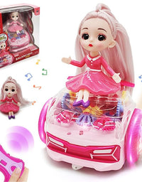 Remote Control Gear Skating Girl Dream Car With Light And Music
