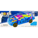 Transparent Electric Police Car With 3D Flashing Light And Music For Kids