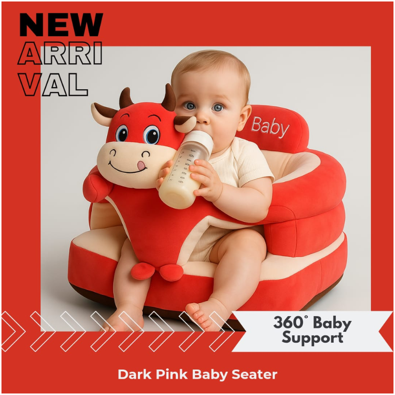 Dark Pink Baby Sofa Seater Soft Plush Support Chair for Babies & Toddlers