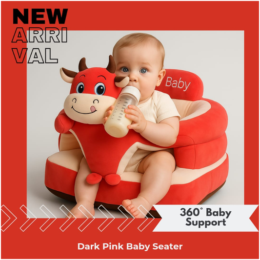 Dark Pink Baby Sofa Seater Soft Plush Support Chair for Babies & Toddlers