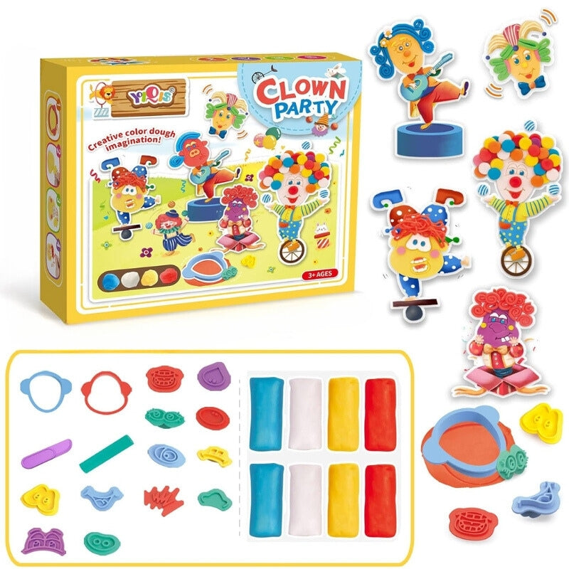 Clown Party Clay Dough Tools Making Clown Faces Kit For Kids