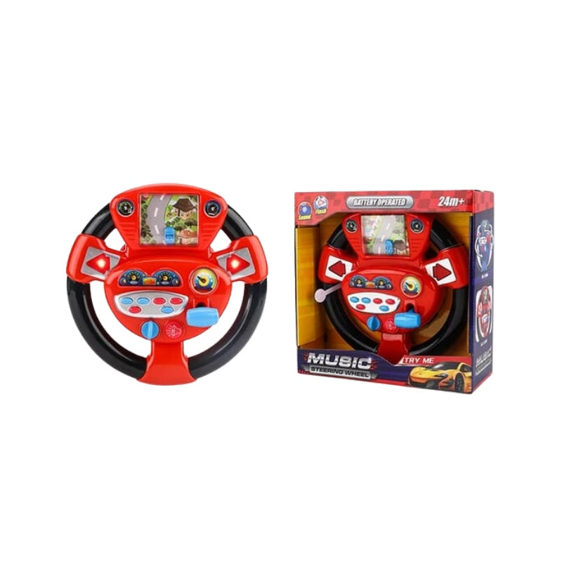 Multifunctional Activity Steering Wheel With Music For Kids