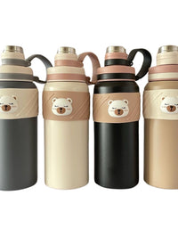 Adorable Bear Embossed Water Bottle For Kids
