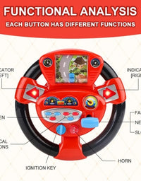 Multifunctional Activity Steering Wheel With Music For Kids
