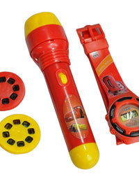 Projection Flashlight Torch With Watch Toy for Kids
