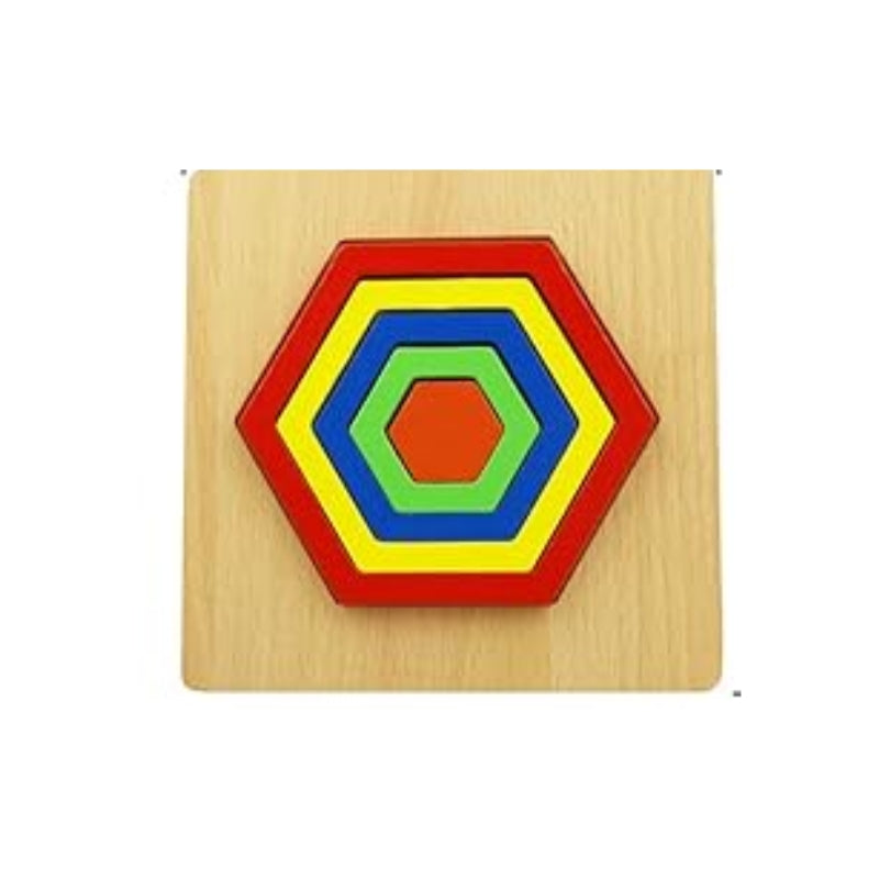 Wooden Slate Shapes Puzzles For Kids - 1 Piece