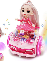 Remote Control Gear Skating Girl Dream Car With Light And Music
