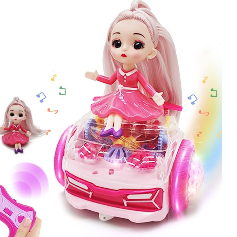 Remote Control Gear Skating Girl Dream Car With Light And Music