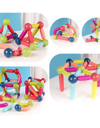 DIY Assembling Magnetic Bar Building Blocks Toy
