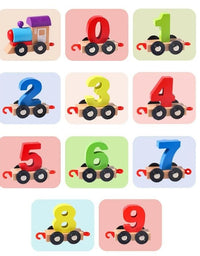 Wooden Number Train Toy Set For Babies
