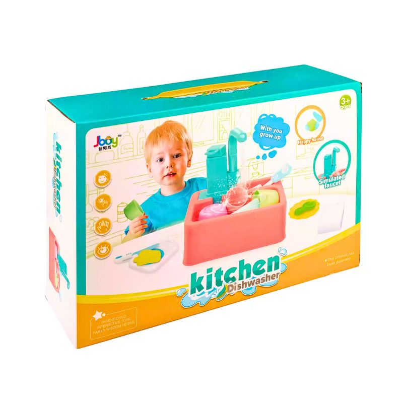 Kitchen Dish Washer Sink With Electric Water Circulation Playset For Kids