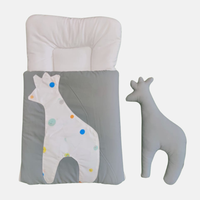 Giraffe Baby Carry Nest With Pillow (Gray)