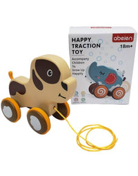 Happy Traction Pull Along Dog Toy For Kids
