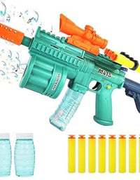 Electric Bubble Machine Gun with Soft Bullet Blaster Toy For Kids
