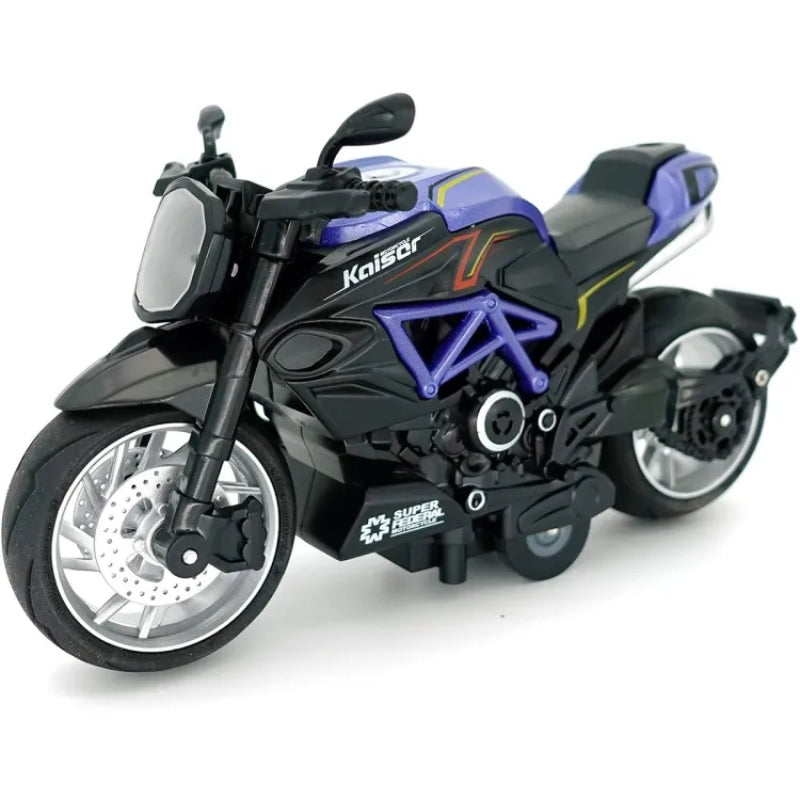 Diecast Classic Motorcycle Model With Light Music