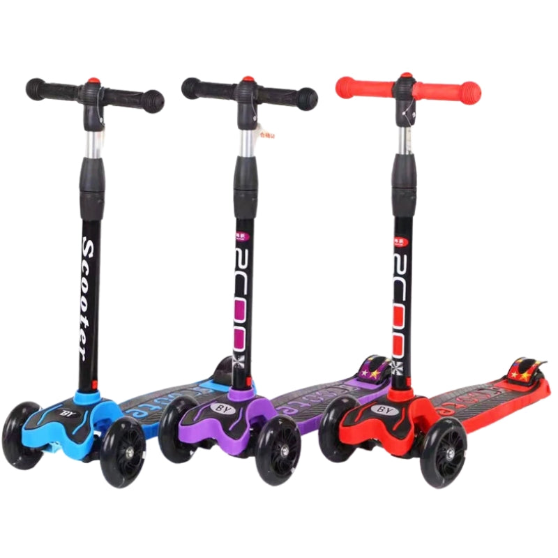 Easy Foldable 3 Wheels Scooty with LED Light Up Wheels For Kids