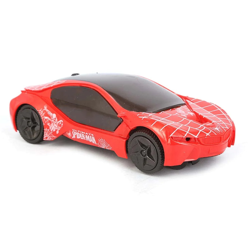 Spiderman Bump & Go Car With 3D Lights & Sound Toy For Kids