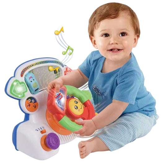 Baby Steering Wheel With Music & Light Toy For Kids