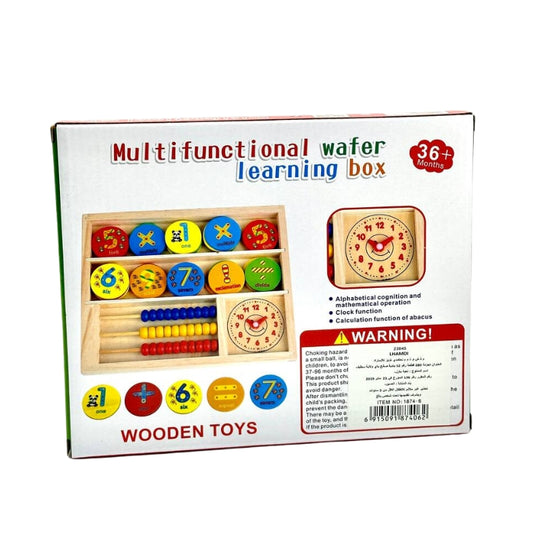 Wooden Multifunction Wafer Learning Box For Kids