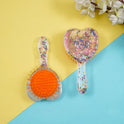 Girls Detangling Hair Brush Set White Heart Design