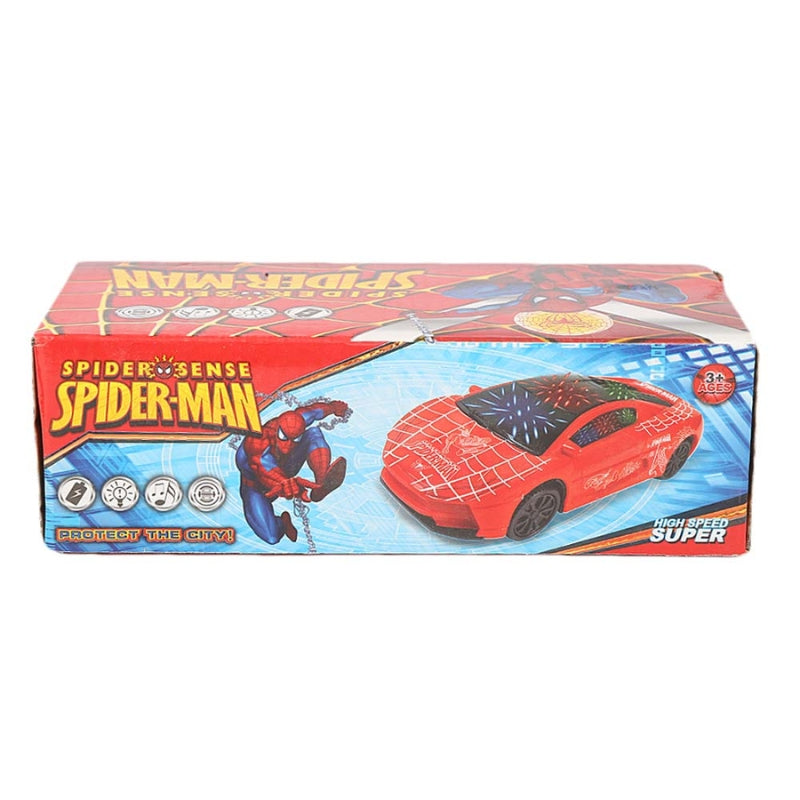 Spiderman Bump & Go Car With 3D Lights & Sound Toy For Kids