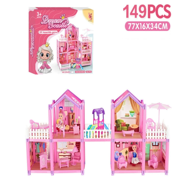 DIY Assemble Dream Castle Playset For Girls (149pcs)