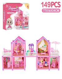 DIY Assemble Dream Castle Playset For Girls (149pcs)
