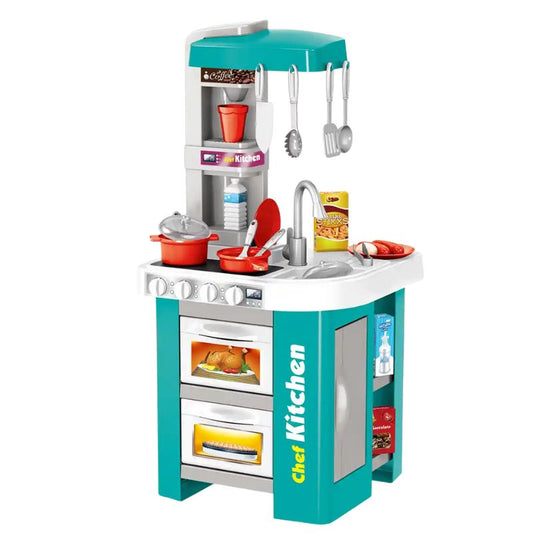 Talented Chef Kitchen Playset – Role Play Sink with Running Water, Stove with Fire Light & Sound