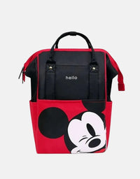 Hello Mickey Mouse Maternity Diaper Backpack - Black & Red
