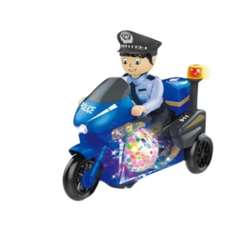 Police Motorcycle With Light & Sound Toy For Kids
