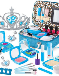 Glam Up Playtime Non-Toxic Kids Makeup Set With Stylish Cosmetic Bag
