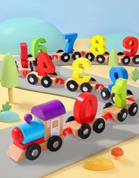 Wooden Number Train Toy Set For Babies
