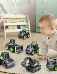 Pack of 6 Unbreakable Engineering Construction Vehicle Toy For Kids
