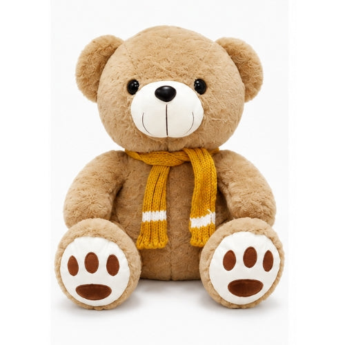 Sweet Peony Teddy: Ultra-Soft Plush with Scarf Accessory