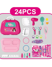 Beauty Dressing Makeup Suitcase For Girls - 24 Pcs
