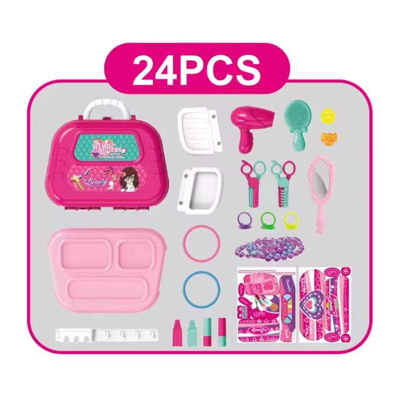 24pcs Dressing Make up Toy Little Kids Suitcase