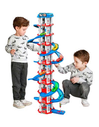 Spiral Parking Racing Track Playset For Kids
