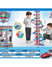 Spiral Parking Racing Track Playset For Kids
