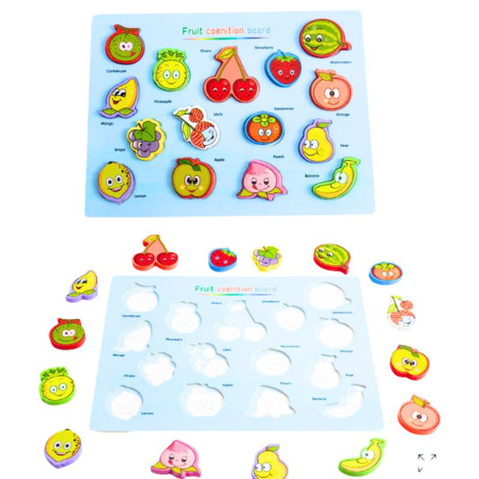 Wooden Fruit Cognition Puzzle Board: A Fun Feast for Little Minds