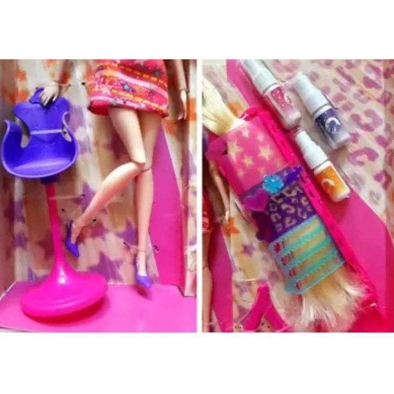 Barbie Fashionable Hair Dyeing Color Set With Accessories