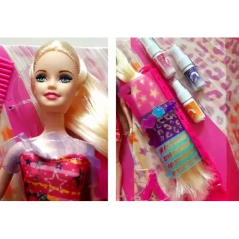 Barbie Fashionable Hair Dyeing Color Set With Accessories