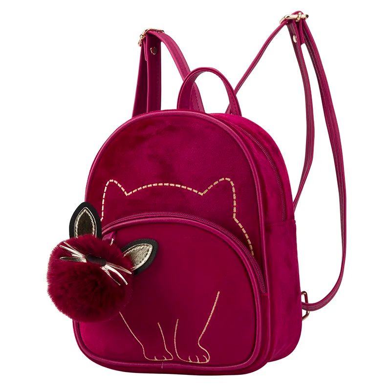 Crystal Cat Plush Backpack